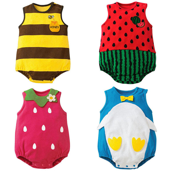 Animated Sleeveless Infant Onesies