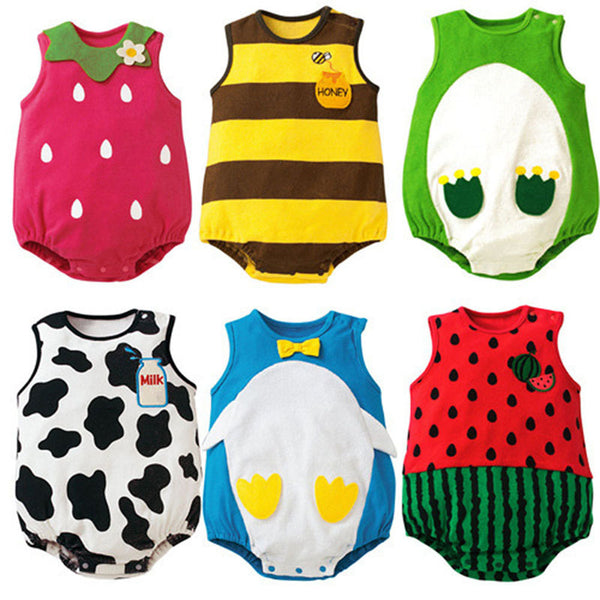 Animated Sleeveless Infant Onesies
