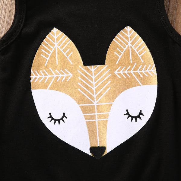 Sleeveless Tent/Fox Romper Jumpsuit