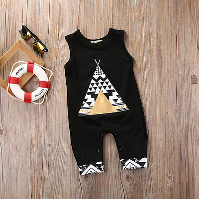Sleeveless Tent/Fox Romper Jumpsuit
