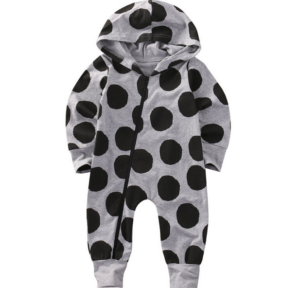 Warm Polka Dots Infant Romper